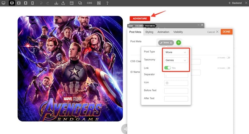 Adding Taxonomies on Single Template