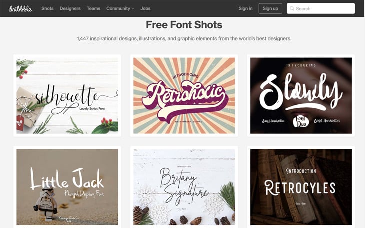 Dribbble Screenshot Themify Custom Fonts