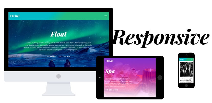 Float themes responsive design across all platforms