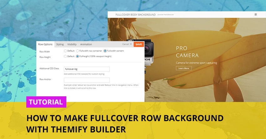 How to Make a Fullcover Row Background with Themify Builder