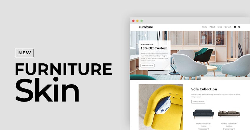 New! Furniture Skin for Furniture eCommerce Shops