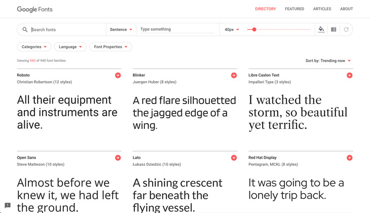 Google Fonts Screenshot Themify Custom Fonts