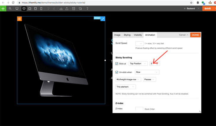 Themify Tutorial How to Make a Sticky Scrolling Layout