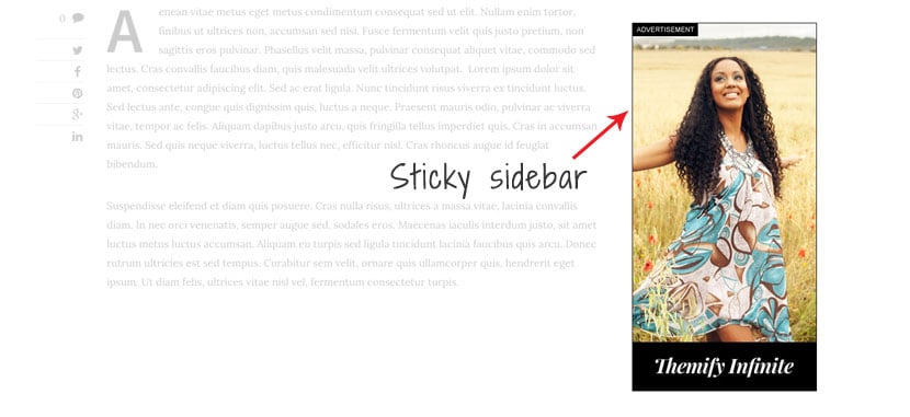 sticky sidebar