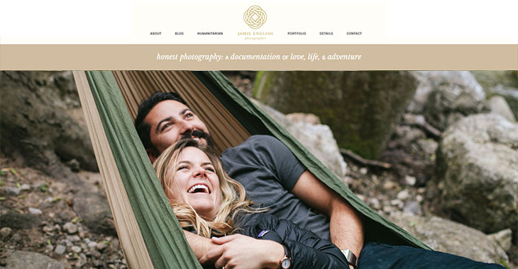 Jamie English WordPress Photography Themify Site screenshot