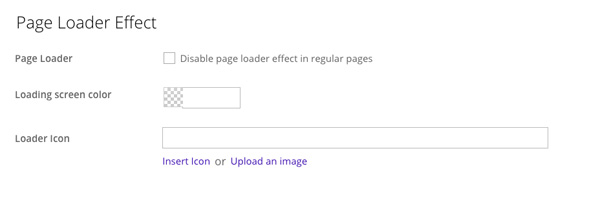 Split page loader effect options