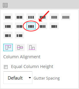 row column option screenshot