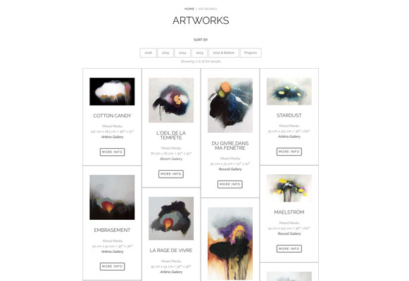 Sylvie Adams artworks page