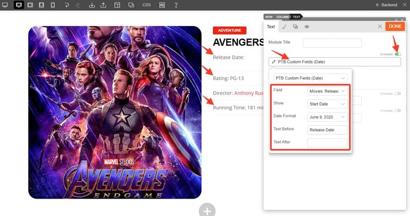 Add a Date Field in Single Template