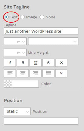 How to add a tagline on your site