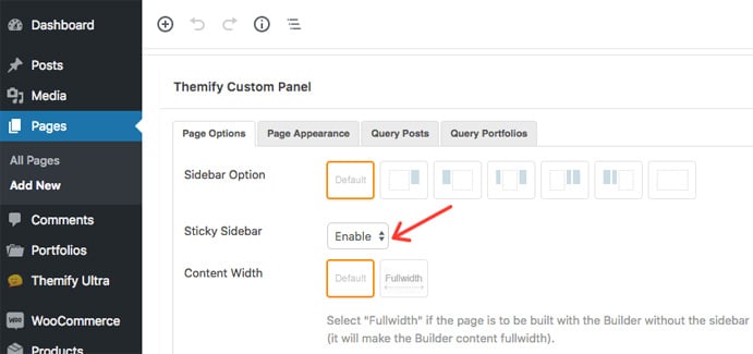 Themify Sticky Sidebar Documentation