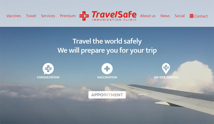 TravelSafe Immunization Clinic WordPress Themify Ultra Theme