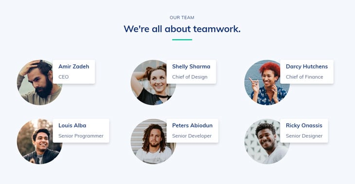 Themify Ultra Agency 3 Skin About Our Team Screenshot WordPress Agency Theme