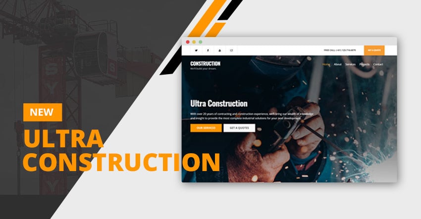 New! Ultra Construction Skin for Building, Contracting, and Construction Companies