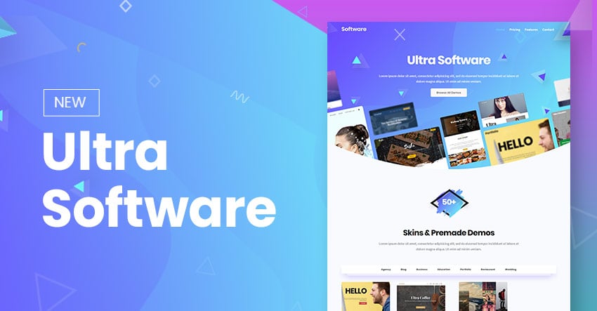 New! Ultra Software Skin for SaaS, App, and Tech Companies