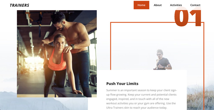 Themify Ultra Trainers Skin WordPress Agency Theme