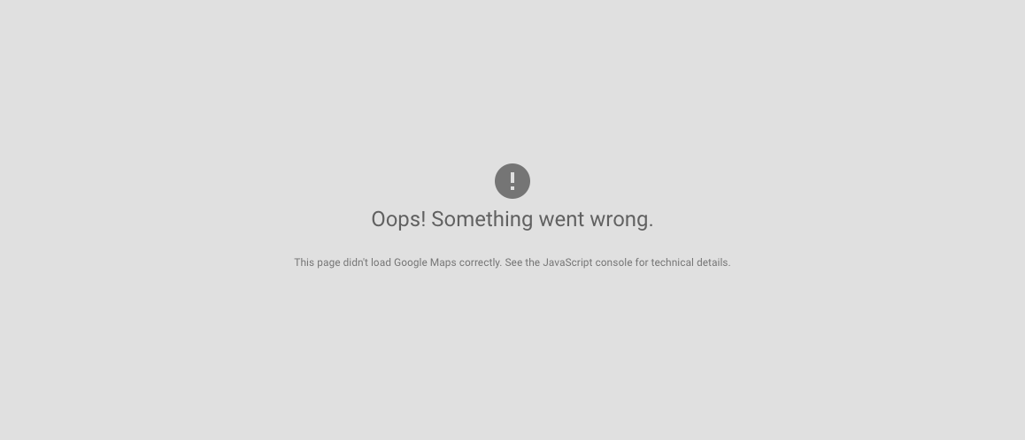 Google Map API error