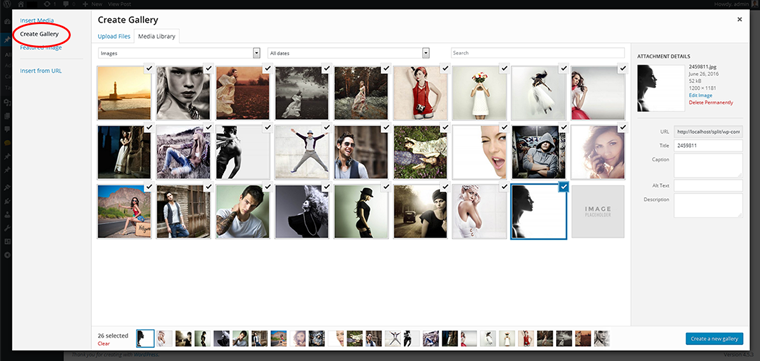 create gallery screenshot