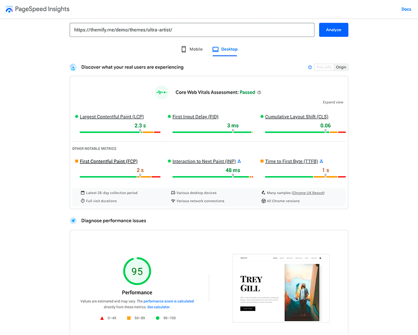 Google Pagespeed Insights