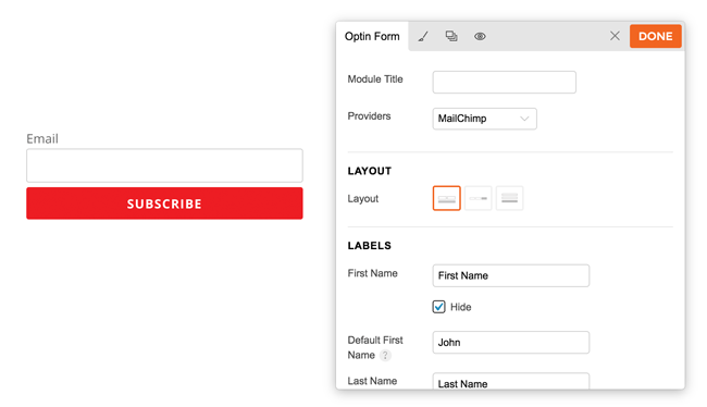 Optin Form