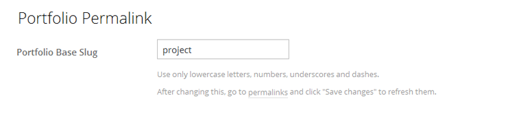 setting portfolio permalink