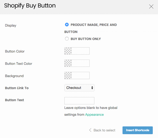 styling options for the buy button