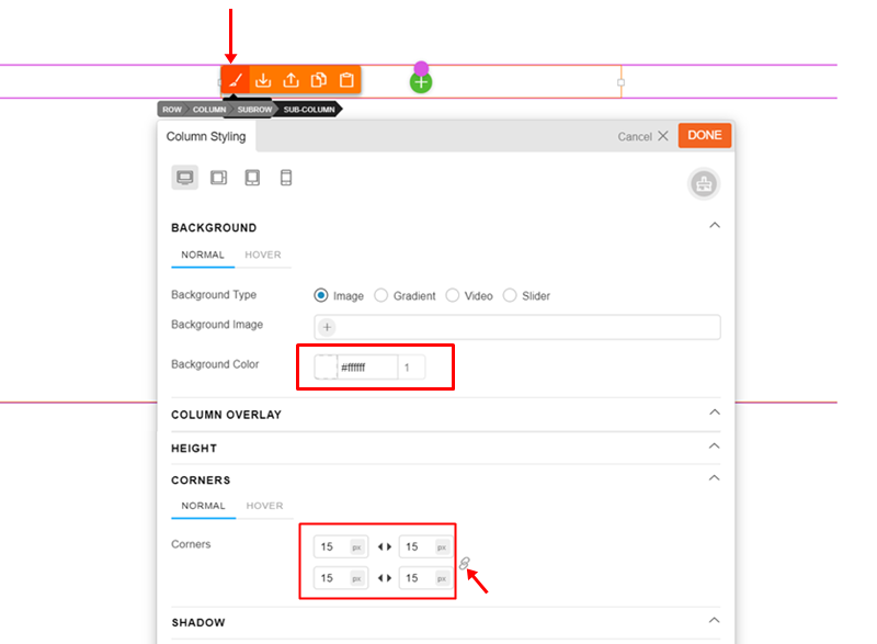 Sub-Column Styling