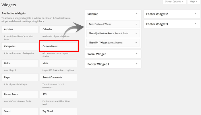 how to add a custom menu on your sidebar